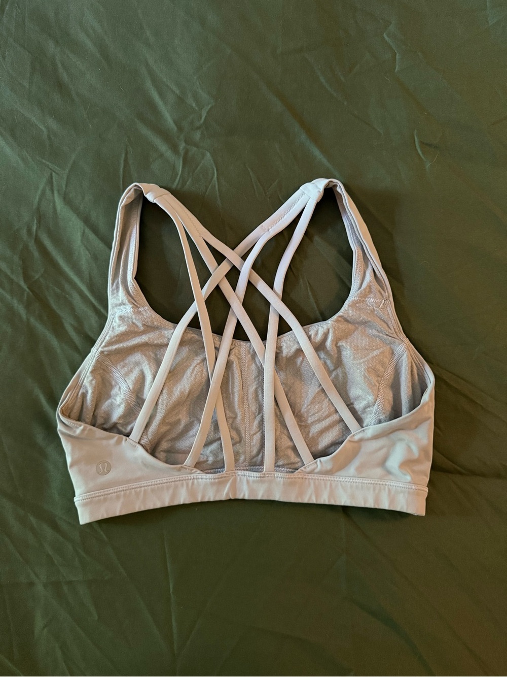 lululemon athletica light gray sports bra